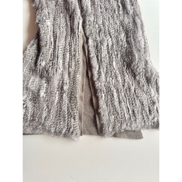 THE CASHMERE PROJECT Rabbit Fur 100% Cashmere Knit Long Vest Cardigan, Size L - Picture 10 of 15